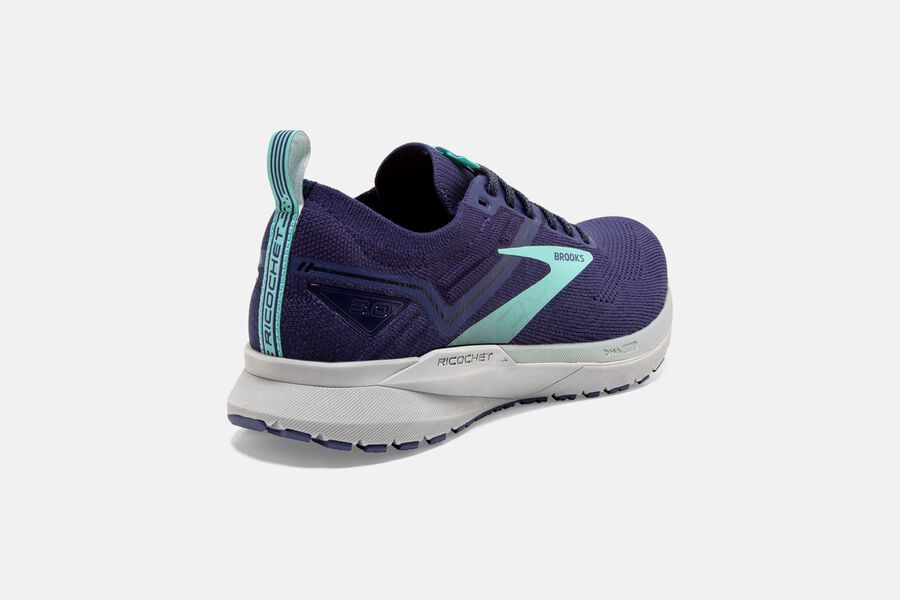 Brooks Ricochet 3 Road Running Shoes Womens Purple/Turquoise 061735-LJI